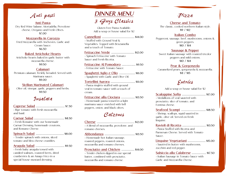 blank italian menu template under fontanacountryinn com togo menu templates